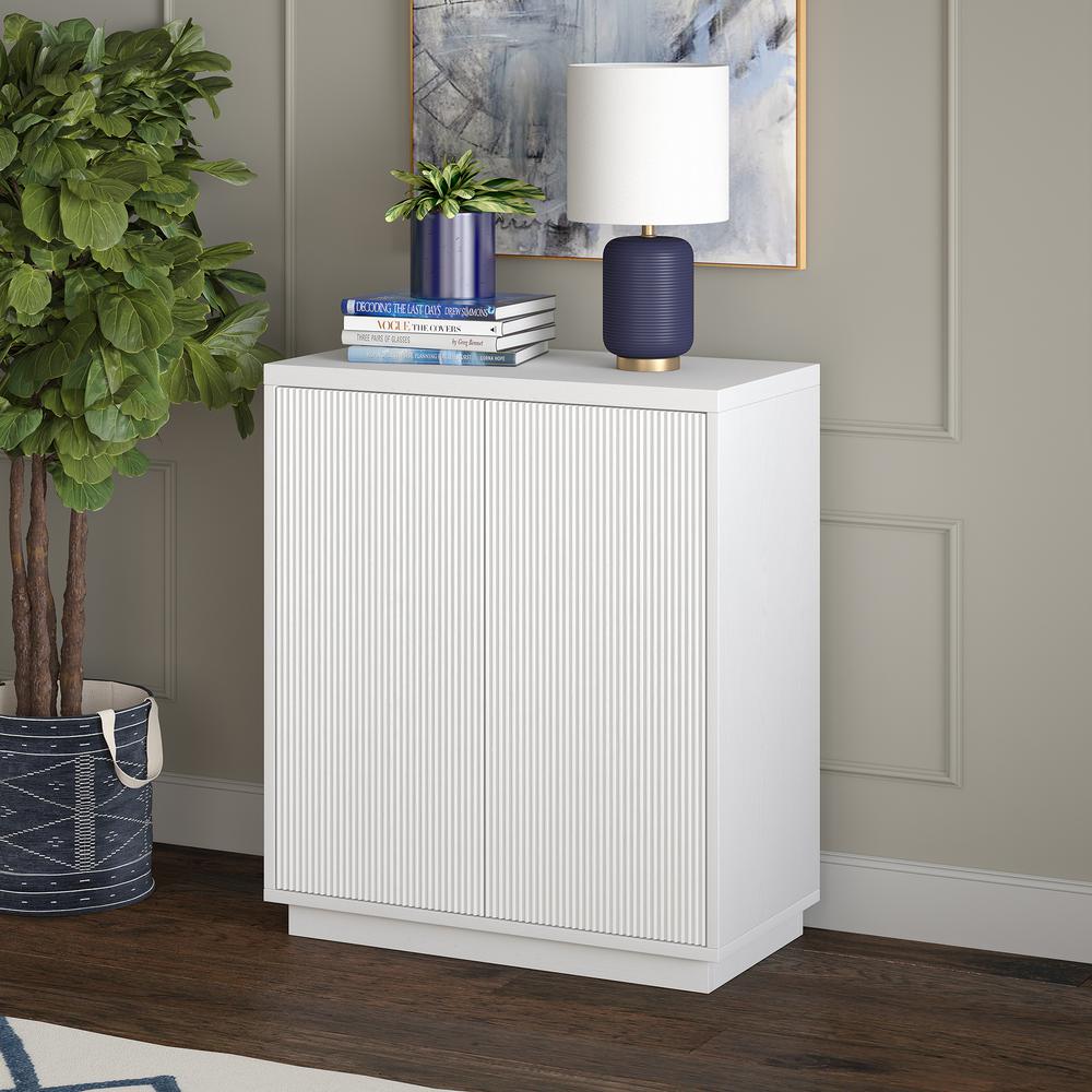 Alston 28" Wide Rectangular Accent Cabinet in White. Picture 2
