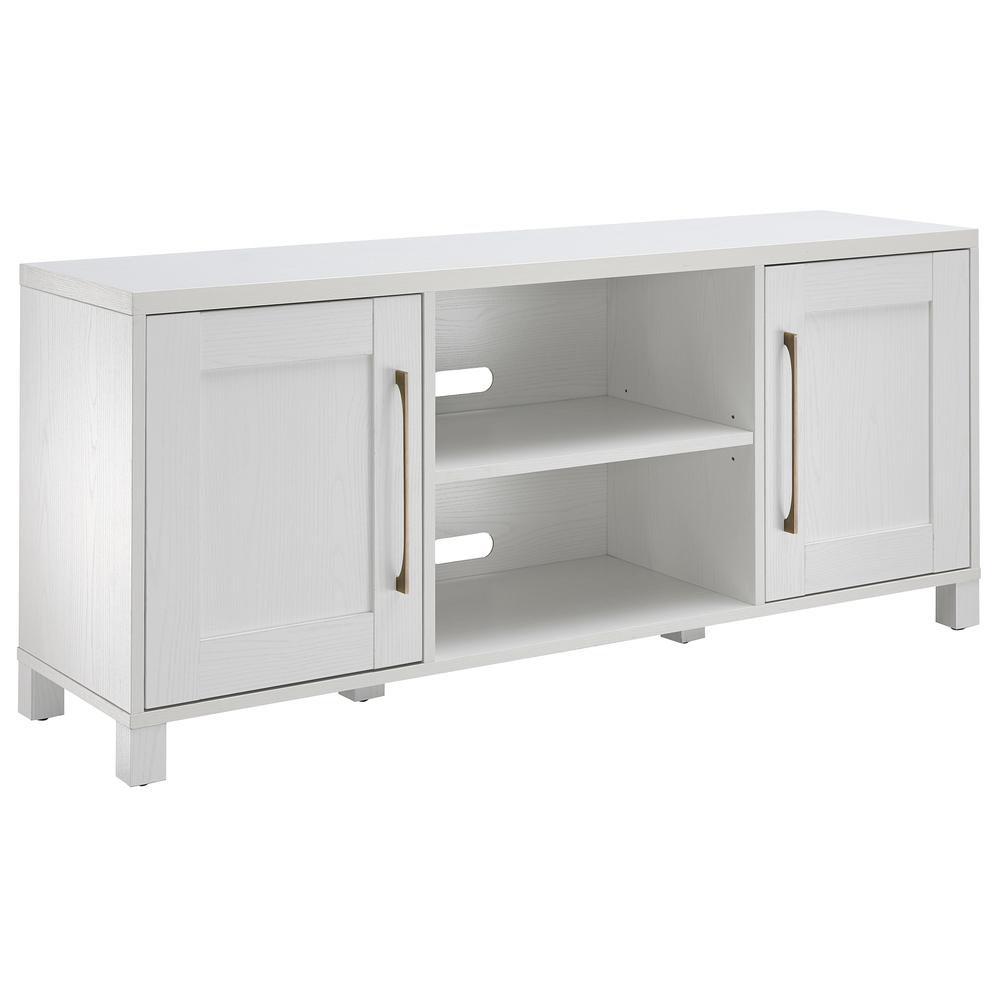 Chabot Rectangular TV Stand for TV's up to 65" in White. Picture 1