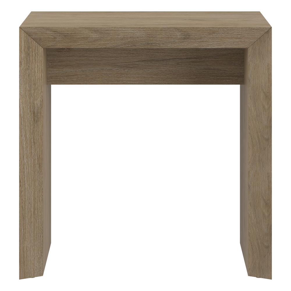 Oswin 22" Wide Rectangular Side Table in Antiqued Gray Oak. Picture 2