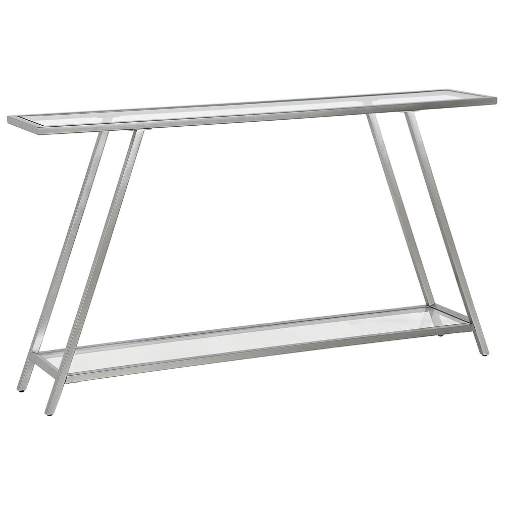 Yair 52'' Wide Rectangular Console Table in Silver. Picture 1