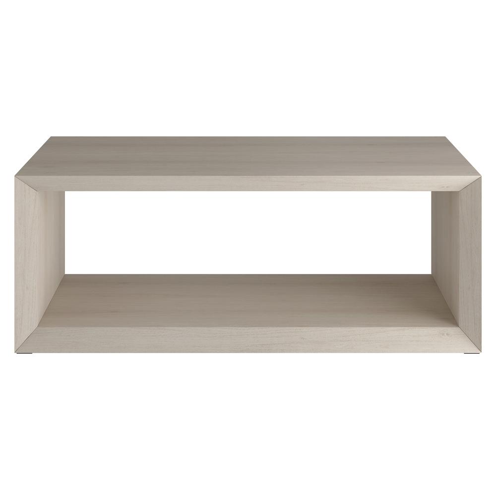 Osmond 48" Wide Rectangular Coffee Table in Alder White. Picture 3