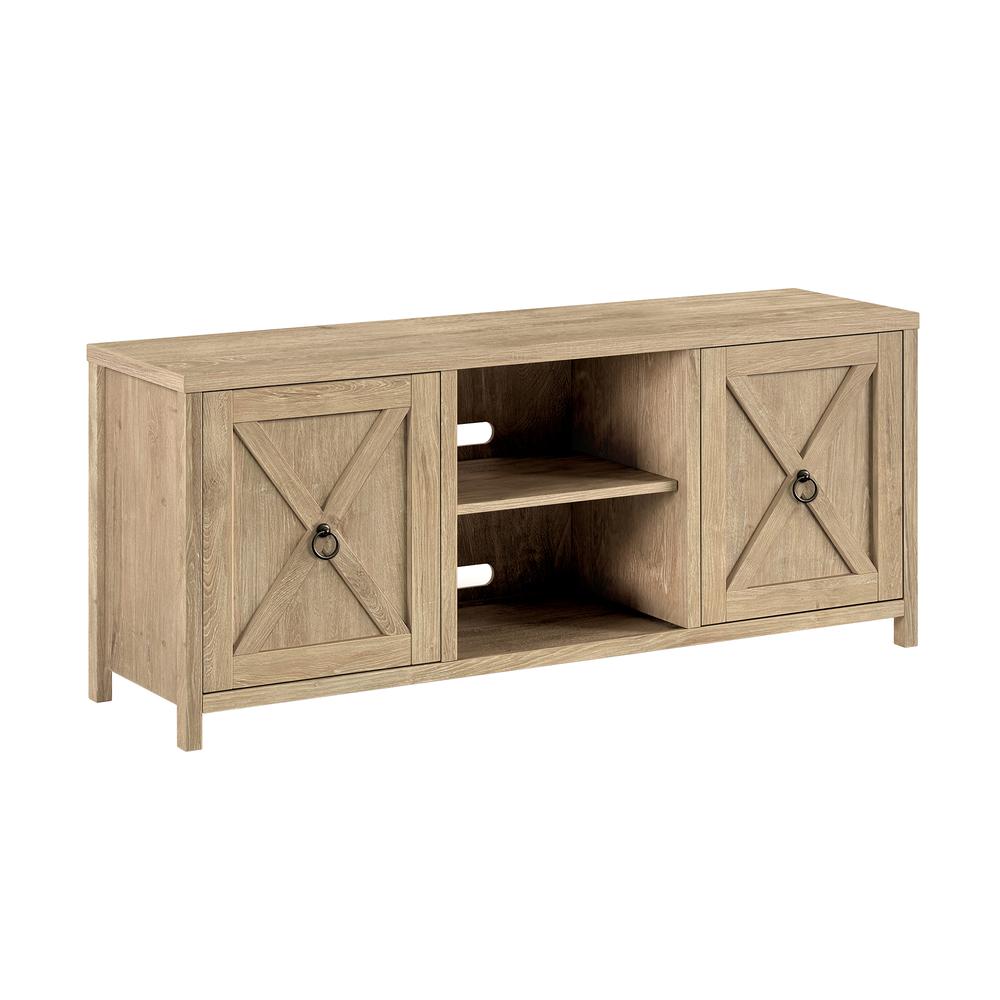 Granger Rectangular TV Stand for TV's up to 65" in White Oak. Picture 1
