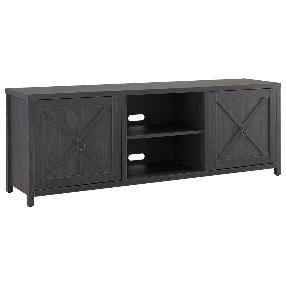 Granger Rectangular TV Stand for TV's up to 80" in Charcoal Gray. Picture 1