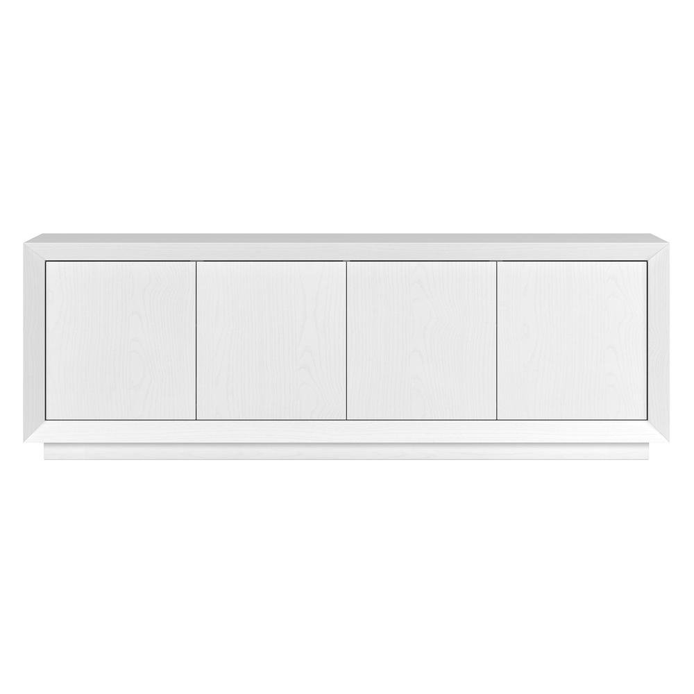 Oswald Rectangular TV Stand for TV's up to 75" in White. Picture 3