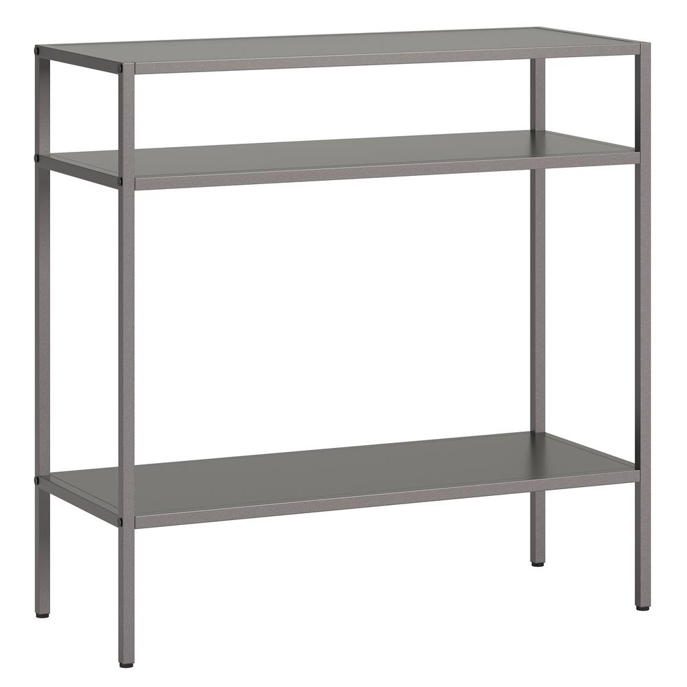 Ricardo 24'' Wide Rectangular Side Table in Gunmetal Gray. Picture 1