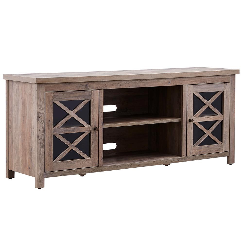 Colton Rectangular TV Stand for TV's up to 65" in Gray Oak. Picture 1