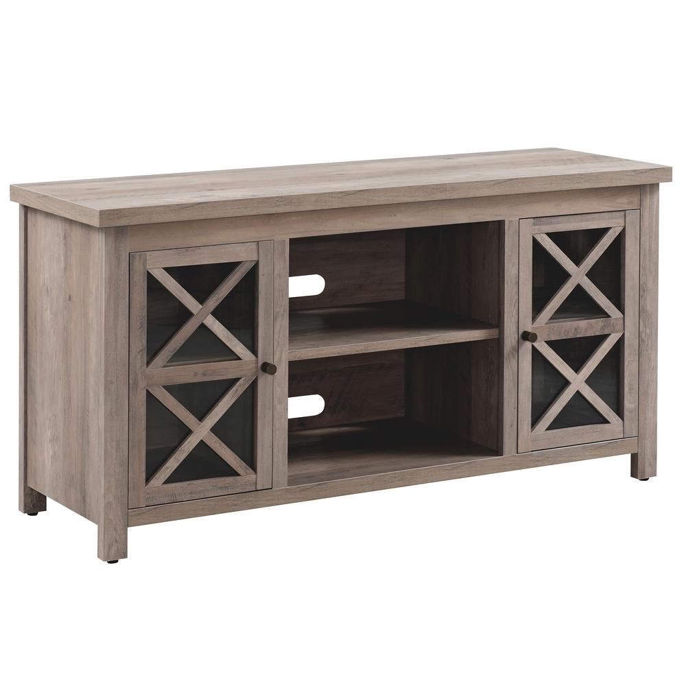 Colton Rectangular TV Stand for TV's up to 55" in Gray Oak. Picture 1