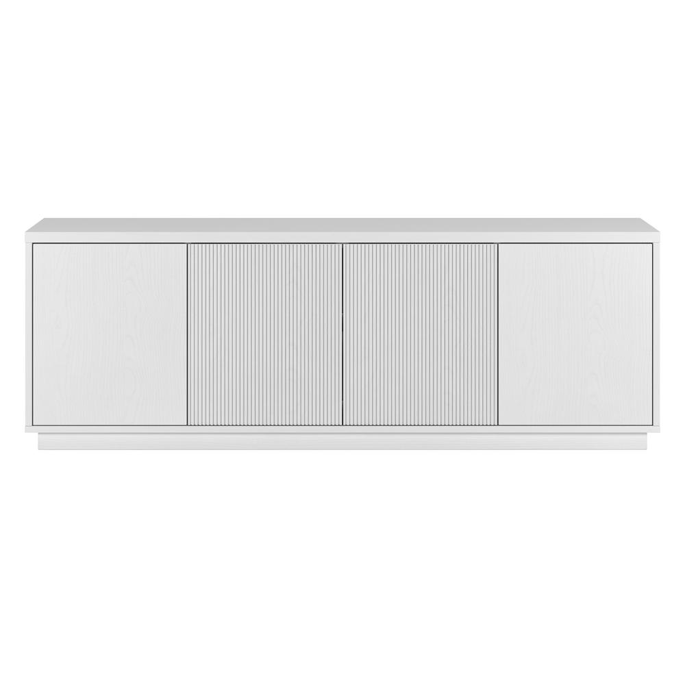 Norwell Rectangular TV Stand for TV's up to 75" in White. Picture 2
