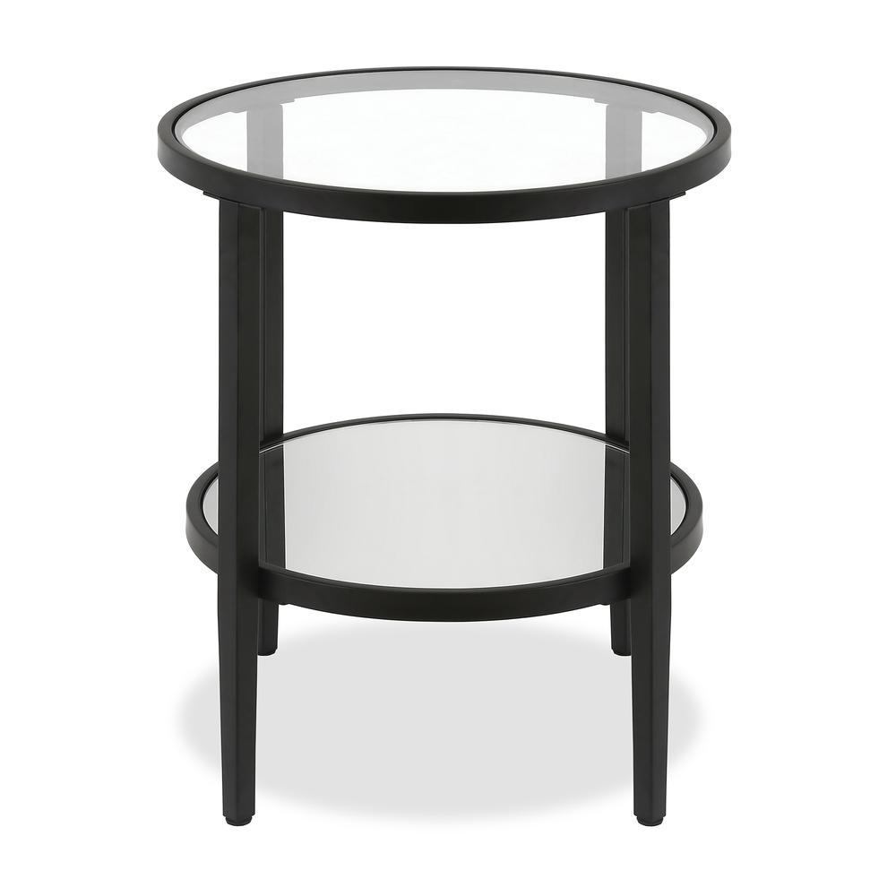 Hera 19.62'' Wide Round Side Table in Blackened Bronze. Picture 3