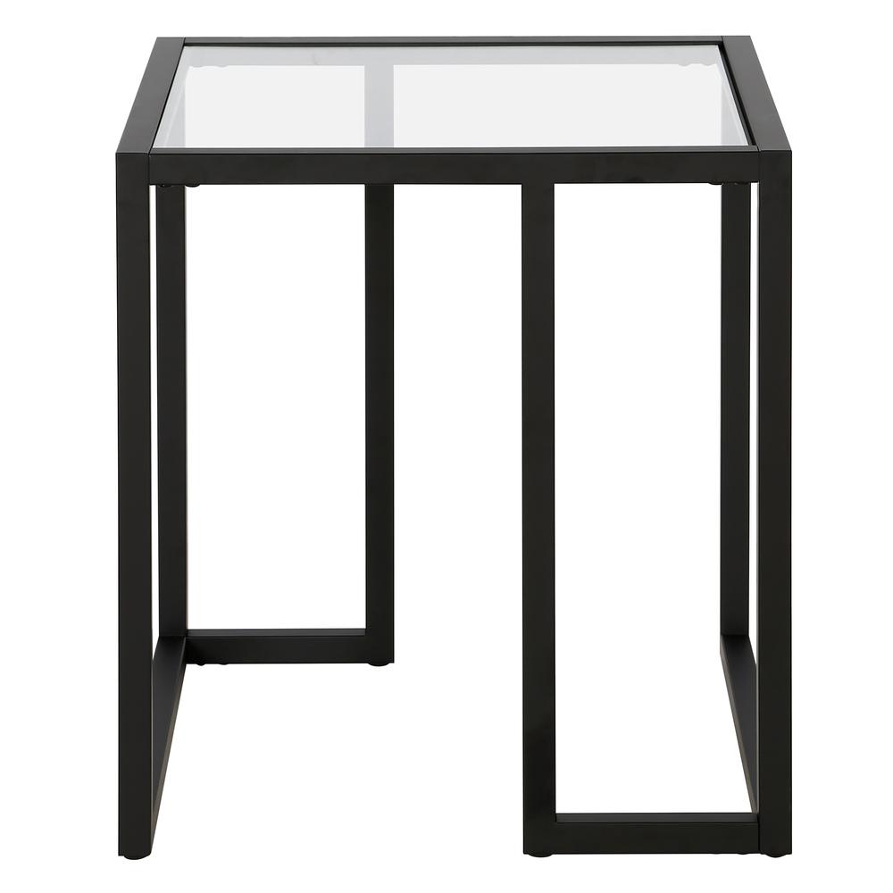 Oscar 20'' Wide Square Side Table in Blackened Bronze. Picture 3