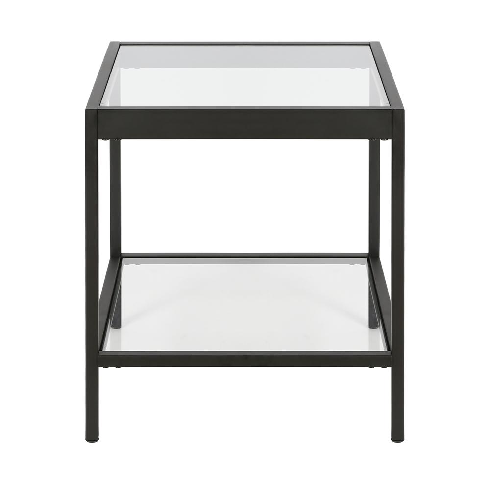 Alexis 20'' Wide Square Side Table in Blackened Bronze. Picture 3