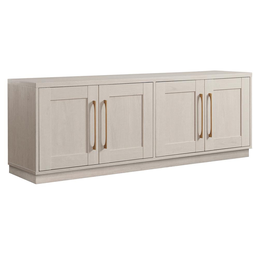 Tillman Rectangular TV Stand for TV's up to 80" in Alder White. Picture 1