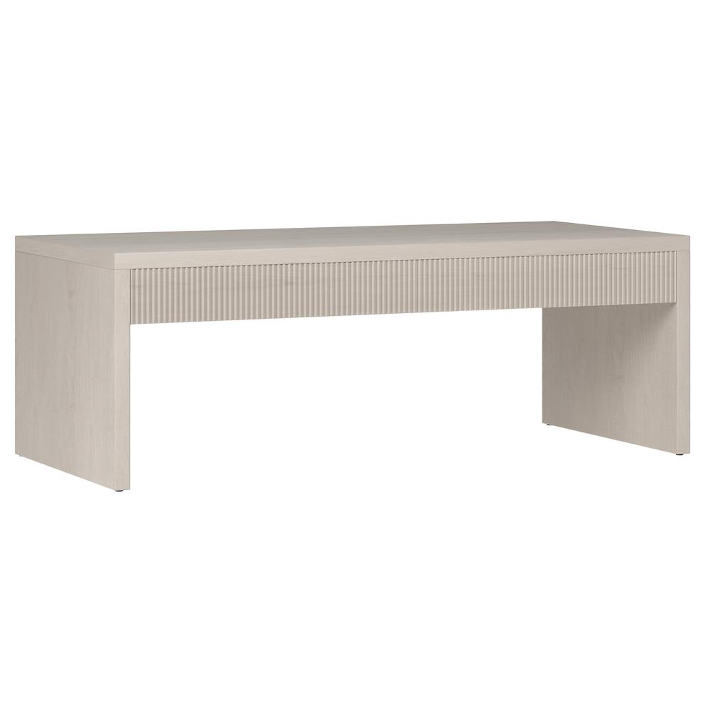 Lawrence 48" Wide Rectangular Coffee Table in Alder White. Picture 1