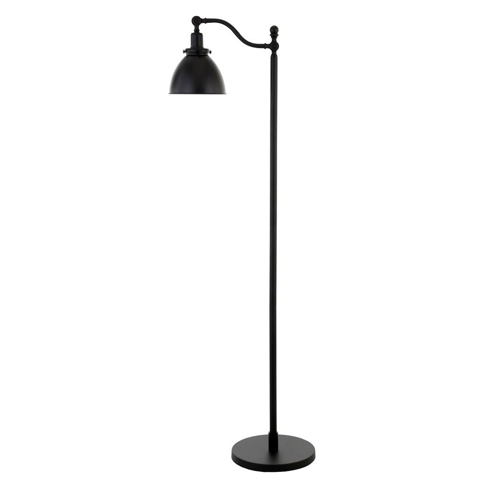 Beverly 65" Tall Floor Lamp with Metal Shade in Blackened Bronze/Blackened Bronze. Picture 3
