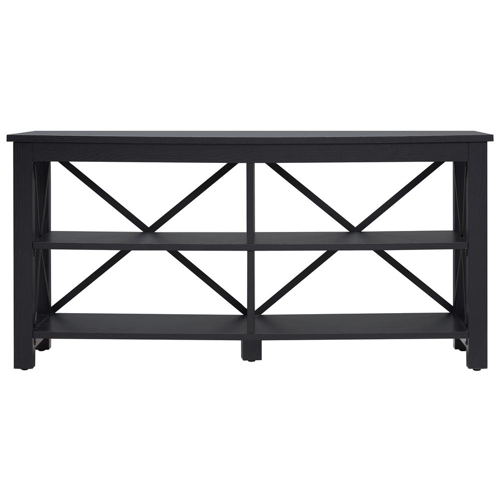 Sawyer Rectangular TV Stand for TV's up to 55" in Black. Picture 3
