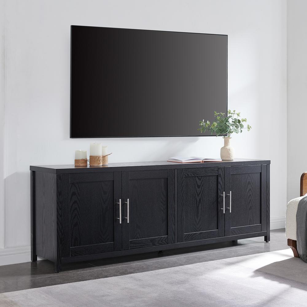Strahm Rectangular TV Stand for TV's up to 75" in Black Grain. Picture 4