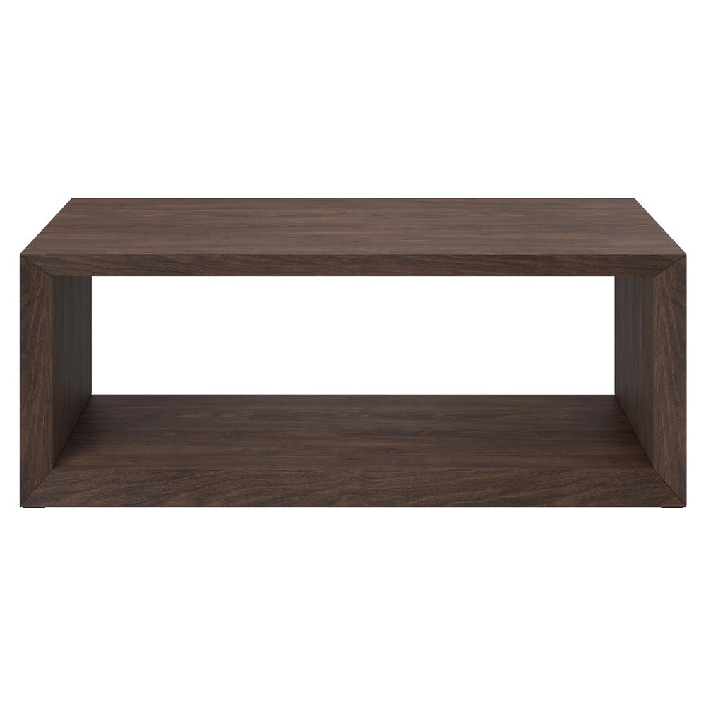 Osmond 48" Wide Rectangular Coffee Table in Alder Brown. Picture 3