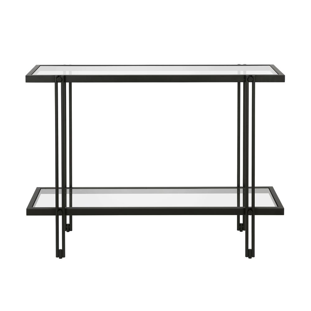 Inez 42'' Wide Rectangular Console Table in Blackened Bronze. Picture 4