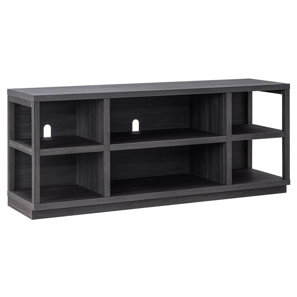 Freya Rectangular TV Stand for TV's up to 65" in Charcoal Gray. Picture 1