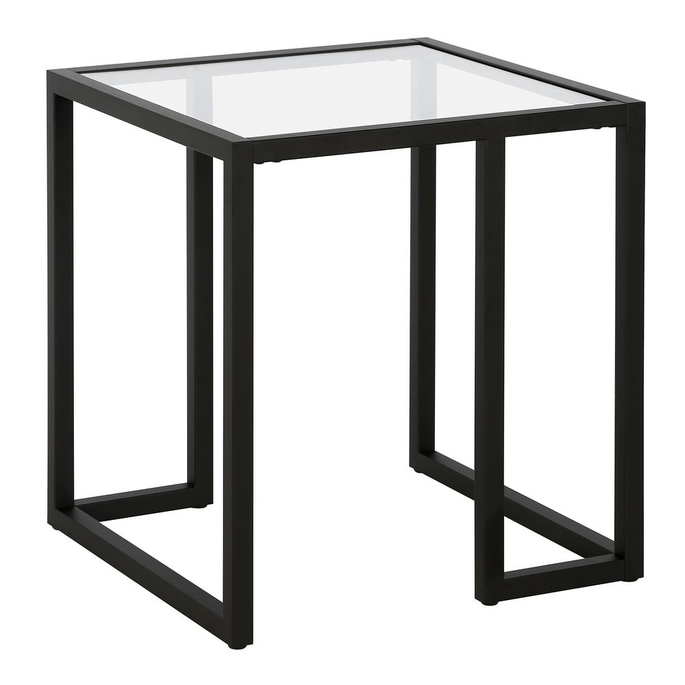 Oscar 20'' Wide Square Side Table in Blackened Bronze. Picture 1