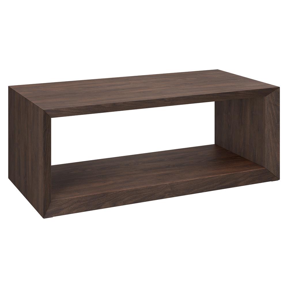 Osmond 48" Wide Rectangular Coffee Table in Alder Brown. Picture 1