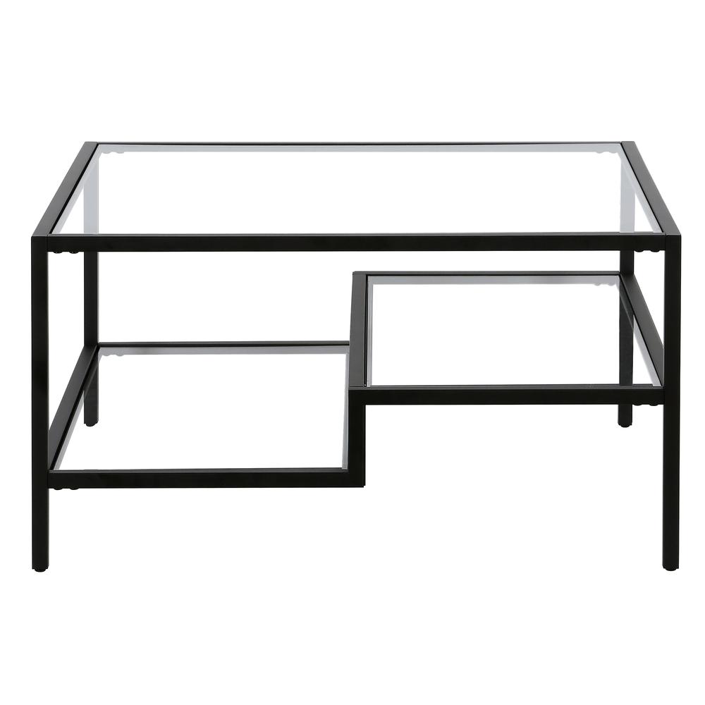 Lovett 32'' Wide Square Coffee Table in Blackened Bronze. Picture 3