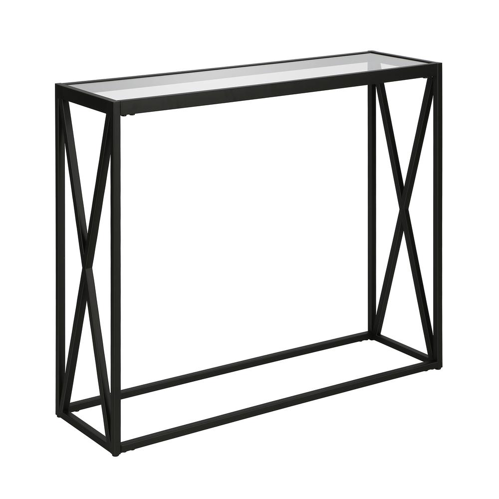 Arlo 36'' Wide Rectangular Console Table in Blackened Bronze. Picture 1