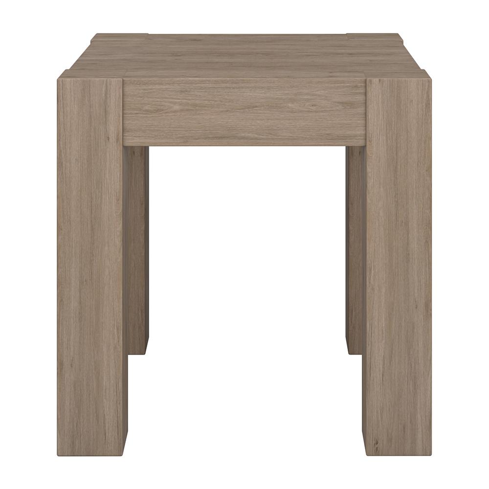 Langston 22" Wide Square Side Table in Antiqued Gray Oak. Picture 3