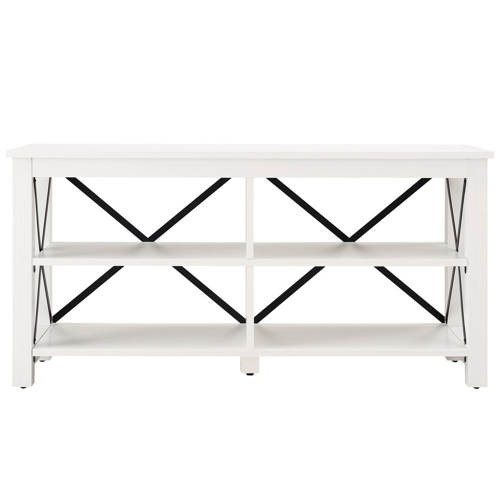 Sawyer Rectangular TV Stand for TV's up to 55" in White. Picture 3