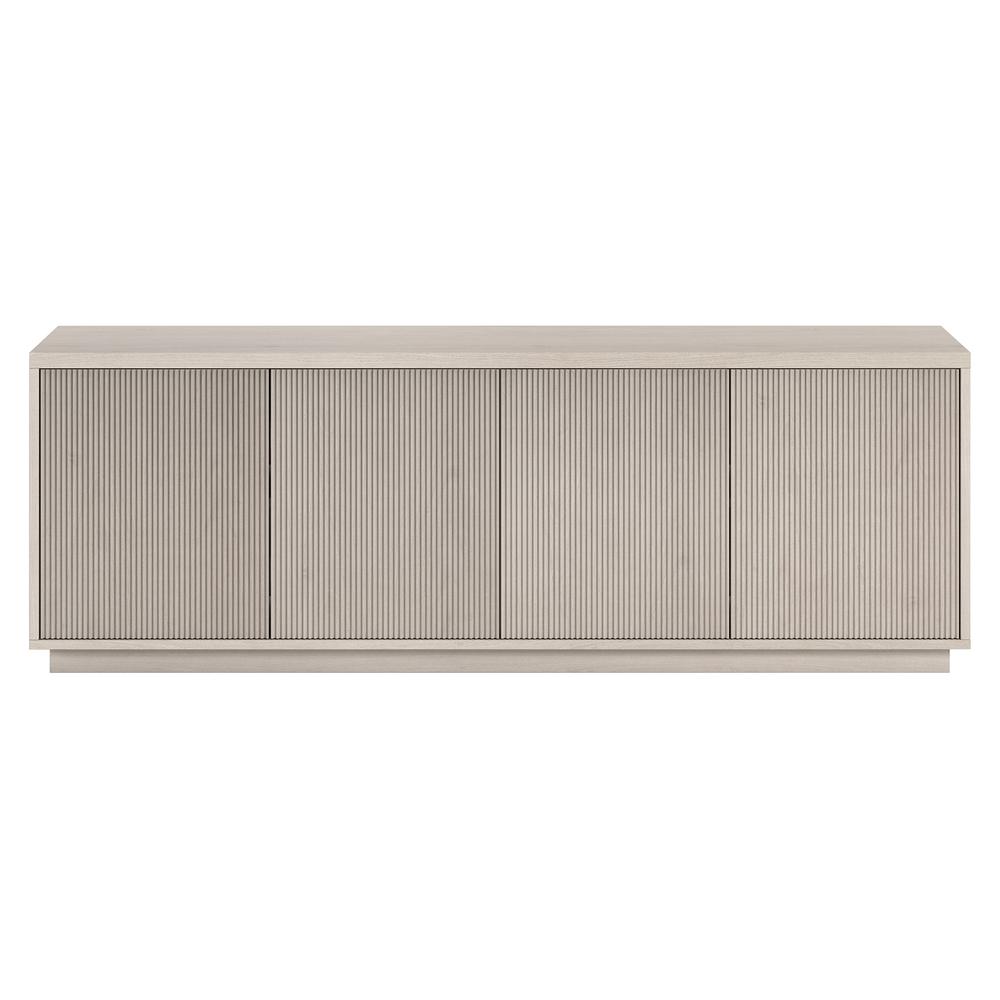 Hanson Rectangular TV Stand for TV's up to 75" in Alder White. Picture 3