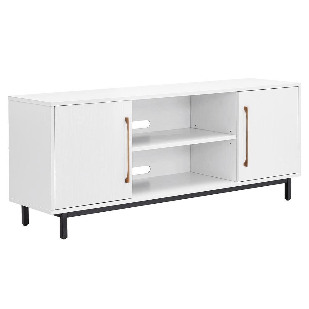 Julian Rectangular TV Stand for TV's up to 65" in White. The main picture.