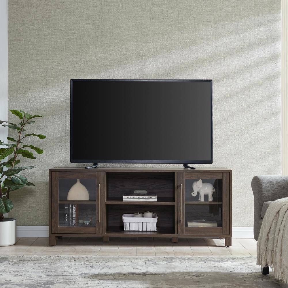 Quincy Rectangular TV Stand for TV's up to 65" in Alder Brown. Picture 4