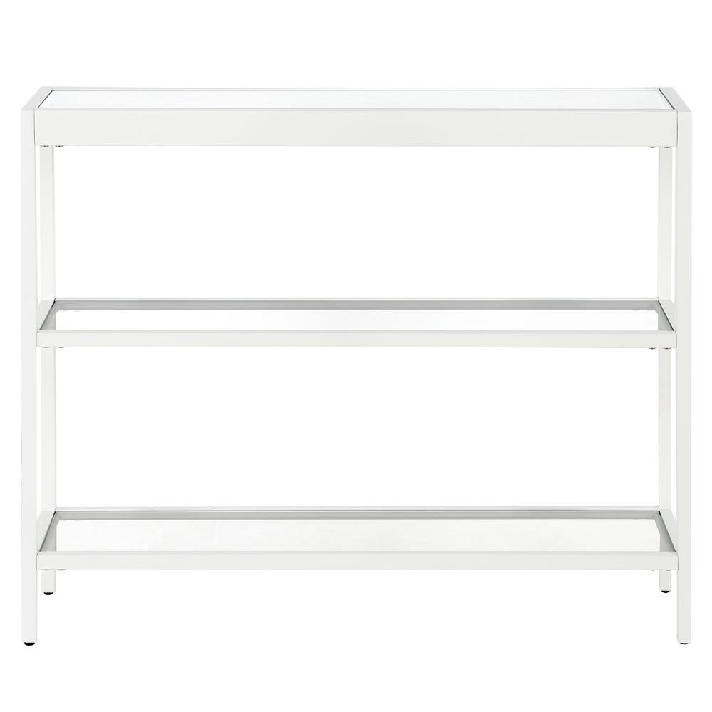 Alexis 36'' Wide Rectangular Console Table in White. Picture 3