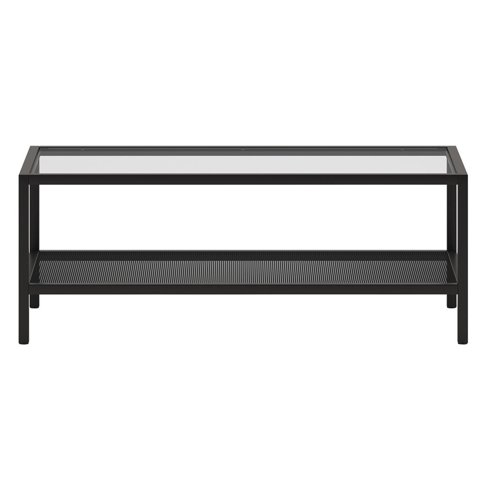 Rigan 45'' Wide Rectangular Coffee Table in Blackened Bronze. Picture 3