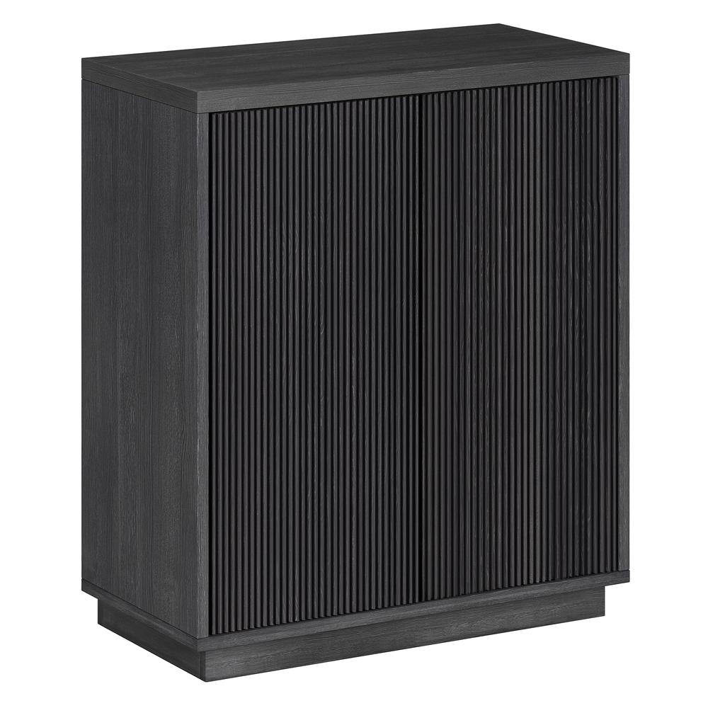 Alston 28" Wide Rectangular Accent Cabinet in Charcoal Gray. Picture 1