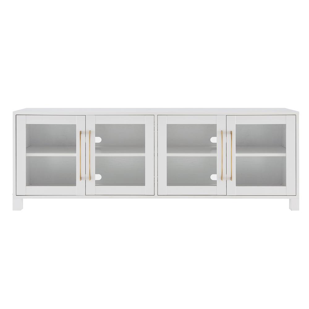 Quincy Rectangular TV Stand for TV's up to 80" in White. Picture 3
