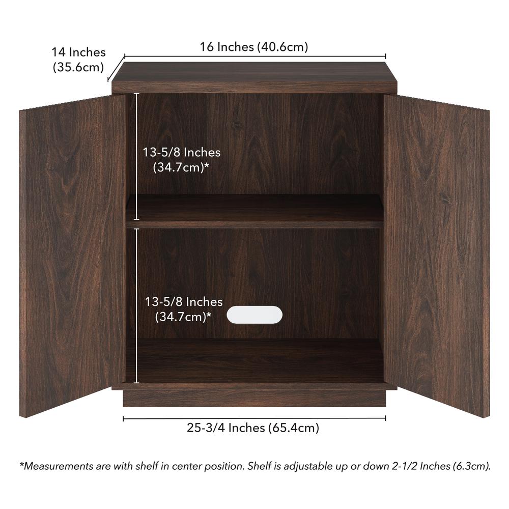 Alston 28" Wide Rectangular Accent Cabinet in Alder Brown. Picture 5