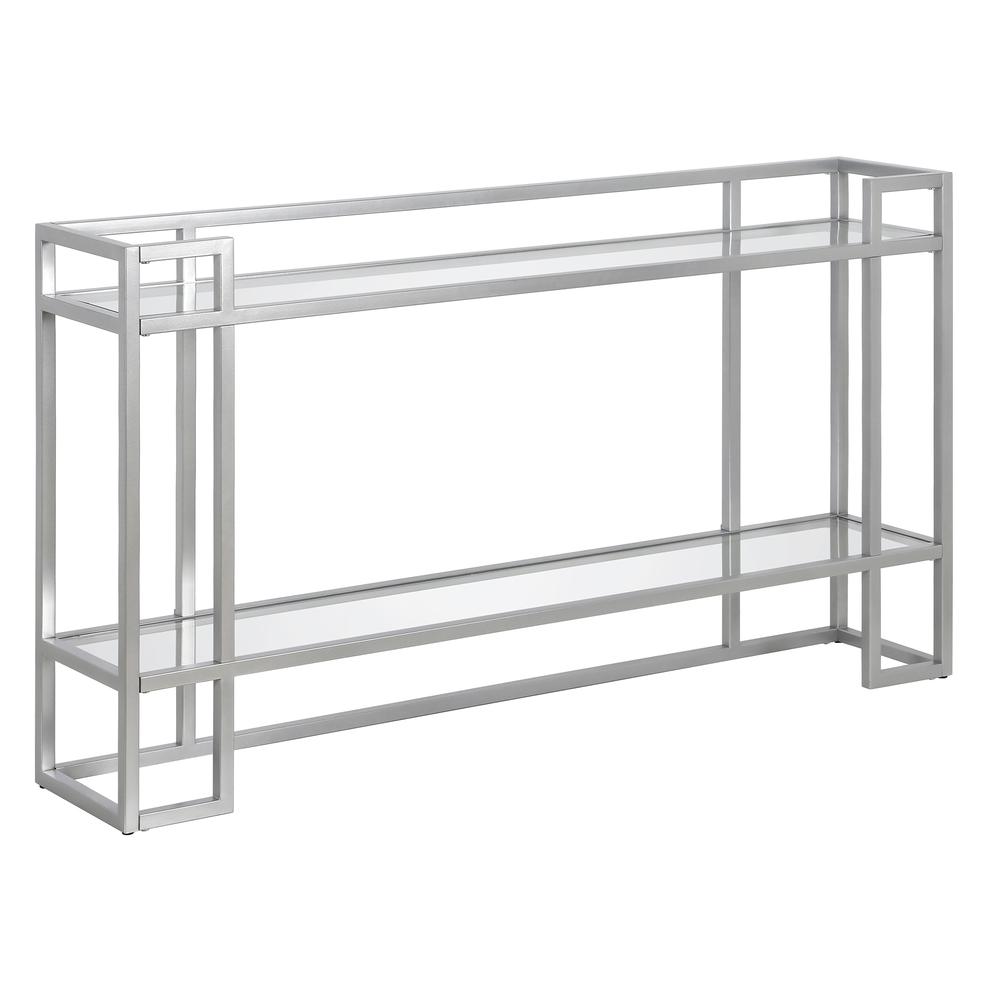 Uriel 52'' Wide Rectangular Console Table in Silver. Picture 1