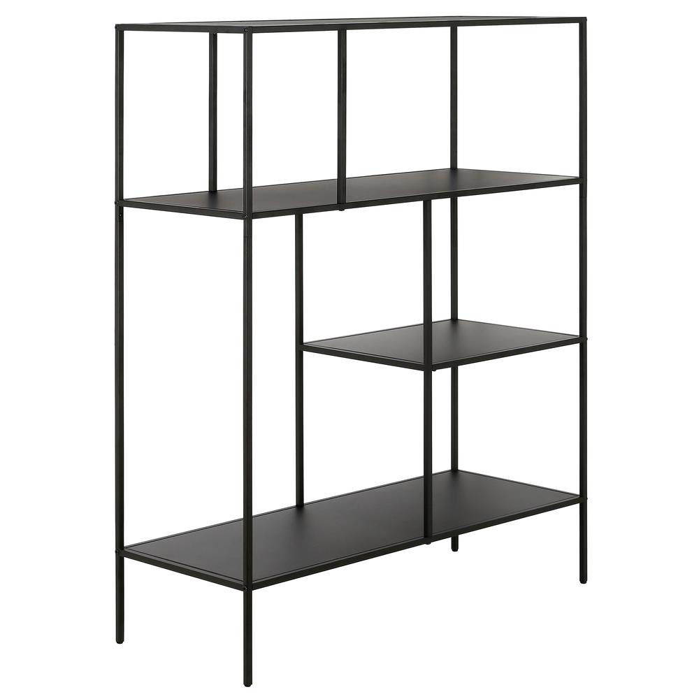 Winthrop 48'' Tall Rectangular Bookcase in Blackened Bronze. Picture 1
