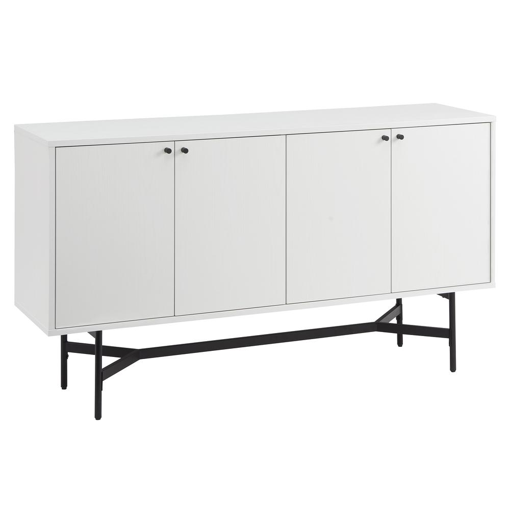 Richmond 58" Wide Rectangular Buffet Table in White. Picture 1