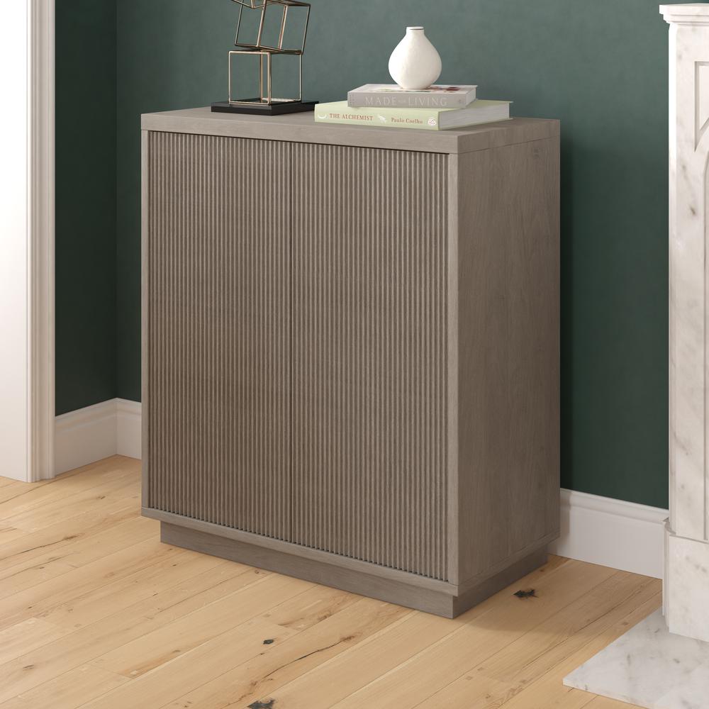 Alston 28" Wide Rectangular Accent Cabinet in Antiqued Gray Oak. Picture 2