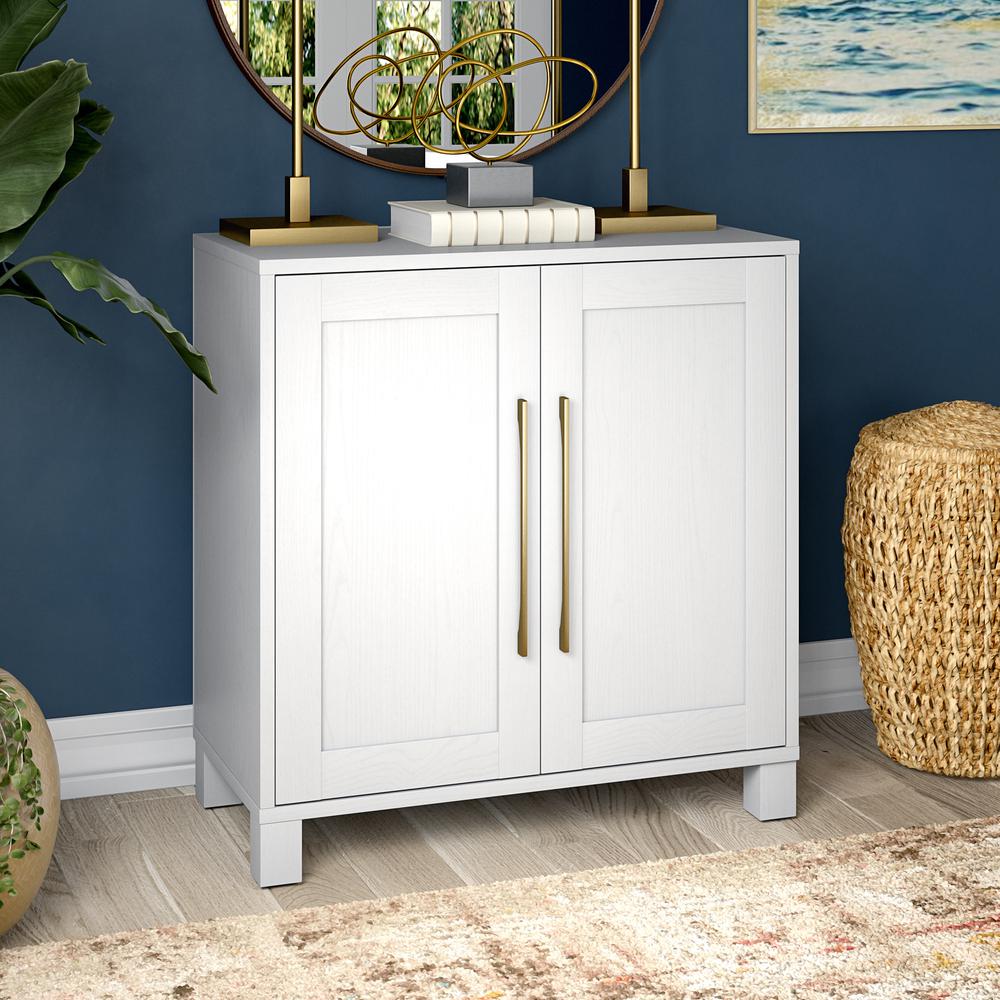 Chabot 28" Wide Rectangular Accent Cabinet in White. Picture 3