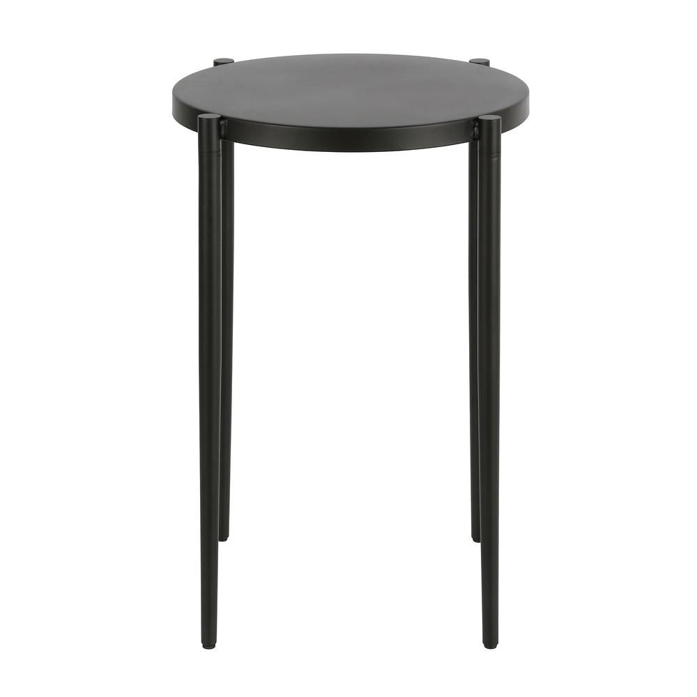 Wayne 18'' Wide Round Side Table in Blackened Bronze. Picture 3
