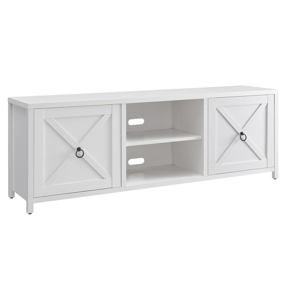 Granger Rectangular TV Stand for TV's up to 80" in White. Picture 1
