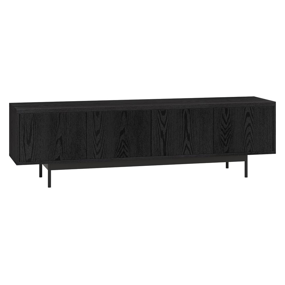 Abington Rectangular TV Stand for TV's up to 75" in Black Grain. Picture 1