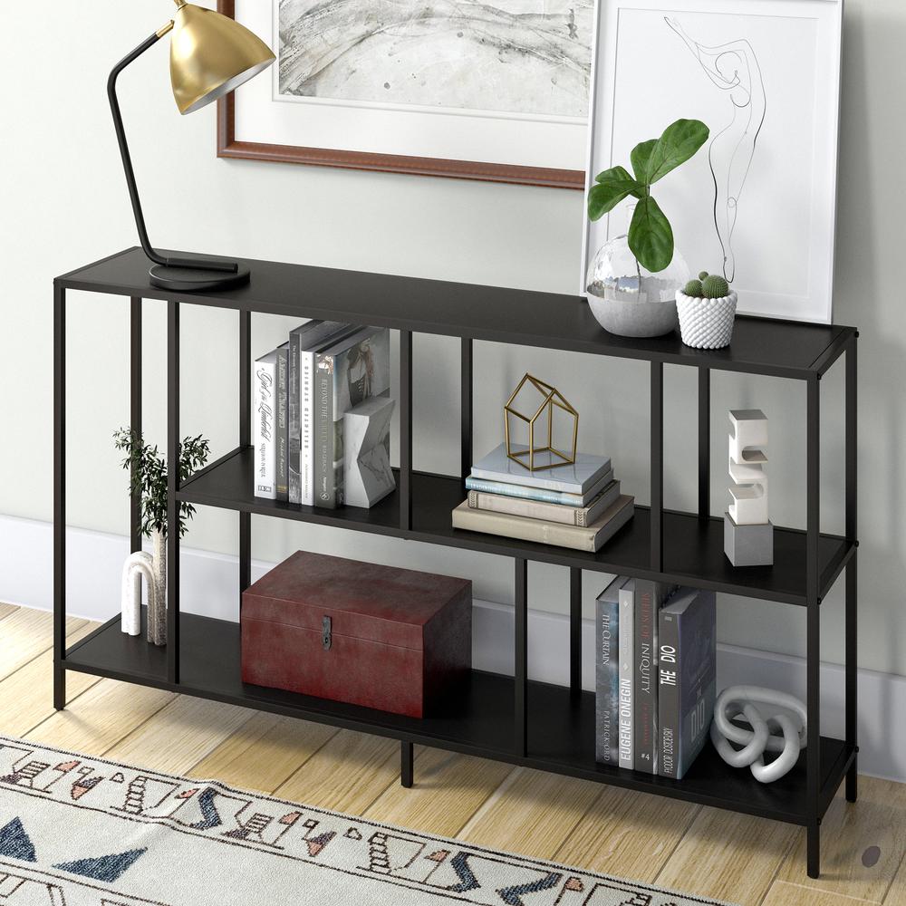Winthrop 52'' Wide Rectangular Console Table in Blackened Bronze. Picture 2