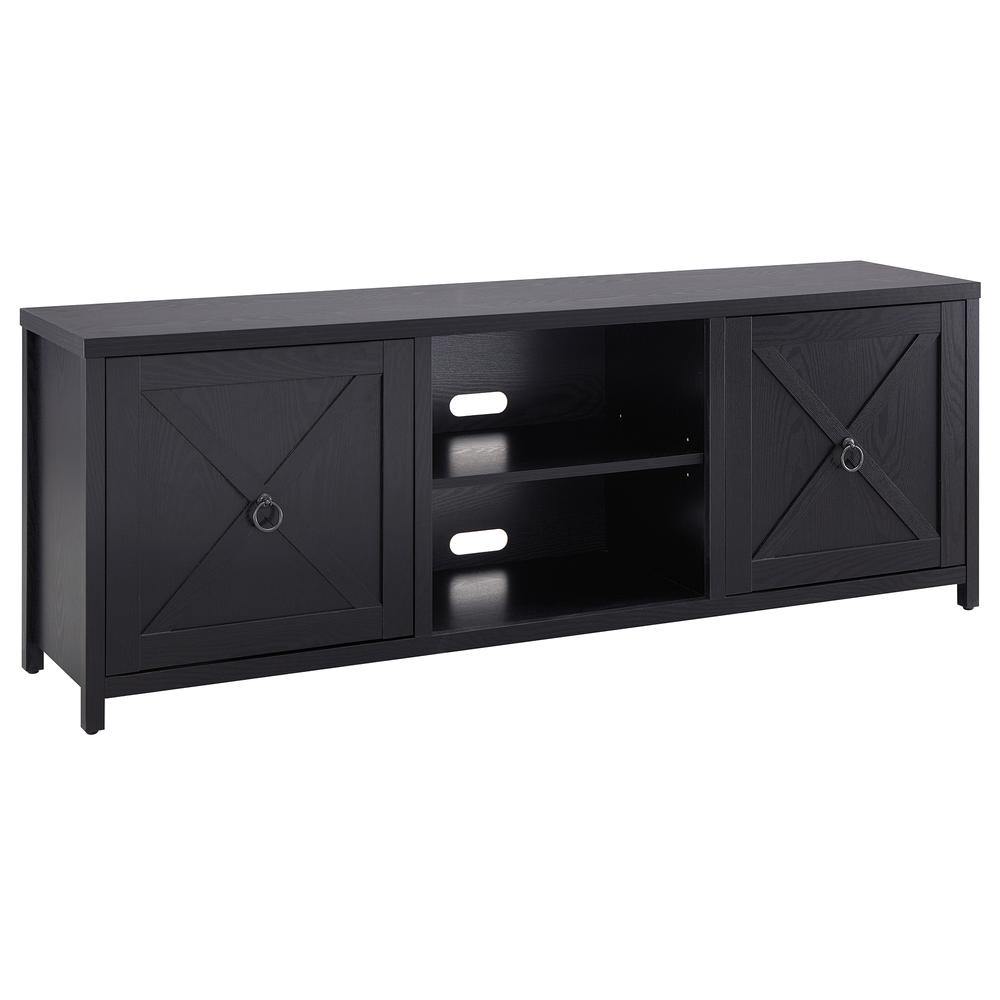Granger Rectangular TV Stand for TV's up to 80" in Black Grain. Picture 1
