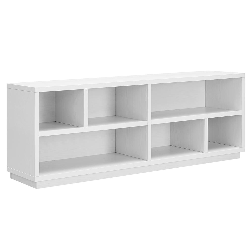 Bowman Rectangular TV Stand for TV's up to 75" in White. Picture 1