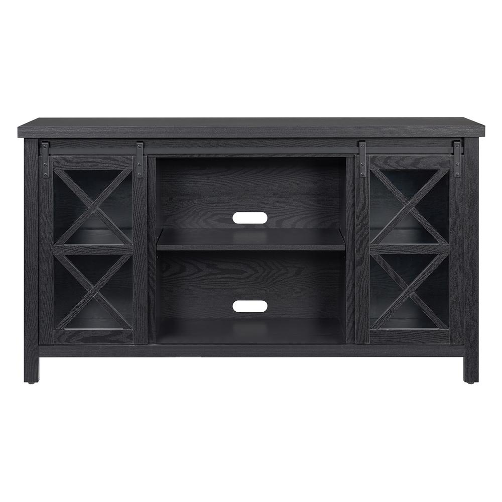 Clementine Rectangular TV Stand for TV's up to 65" in Black Grain. Picture 3