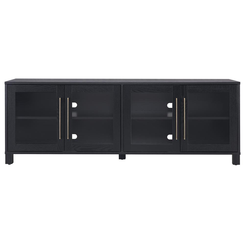 Quincy Rectangular TV Stand for TV's up to 80" in Black Grain. Picture 3